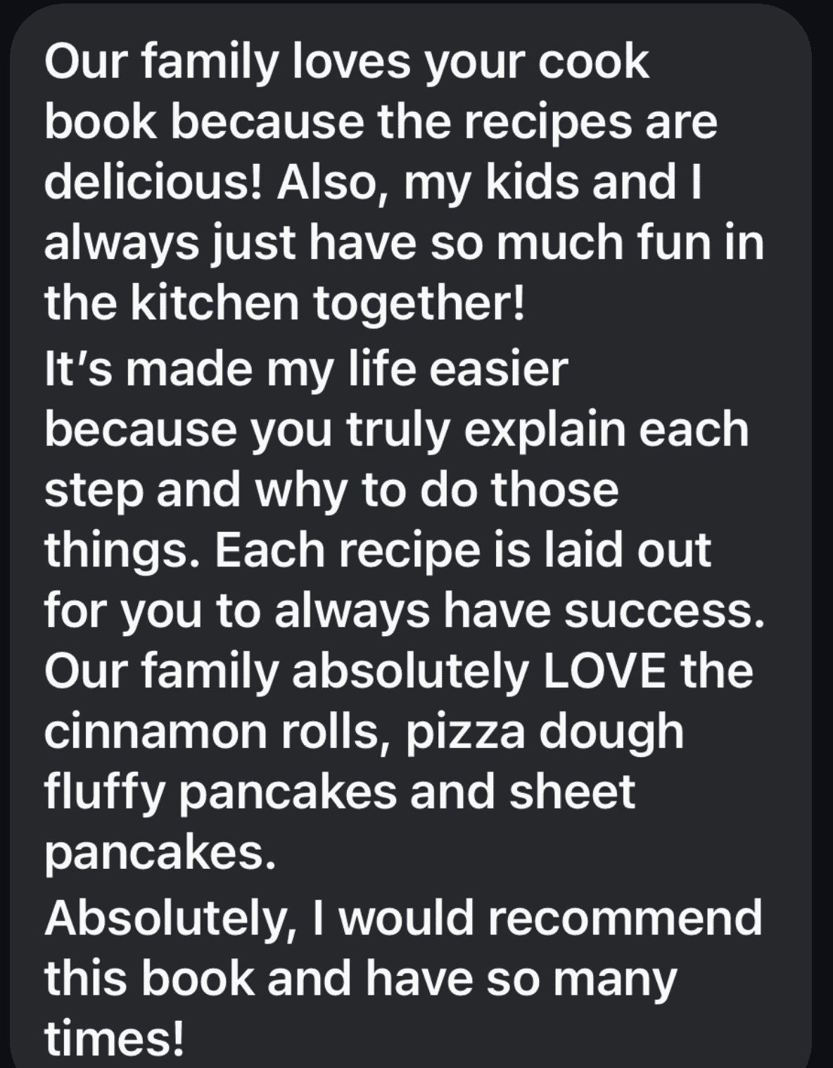 gluten free pancake testimonial