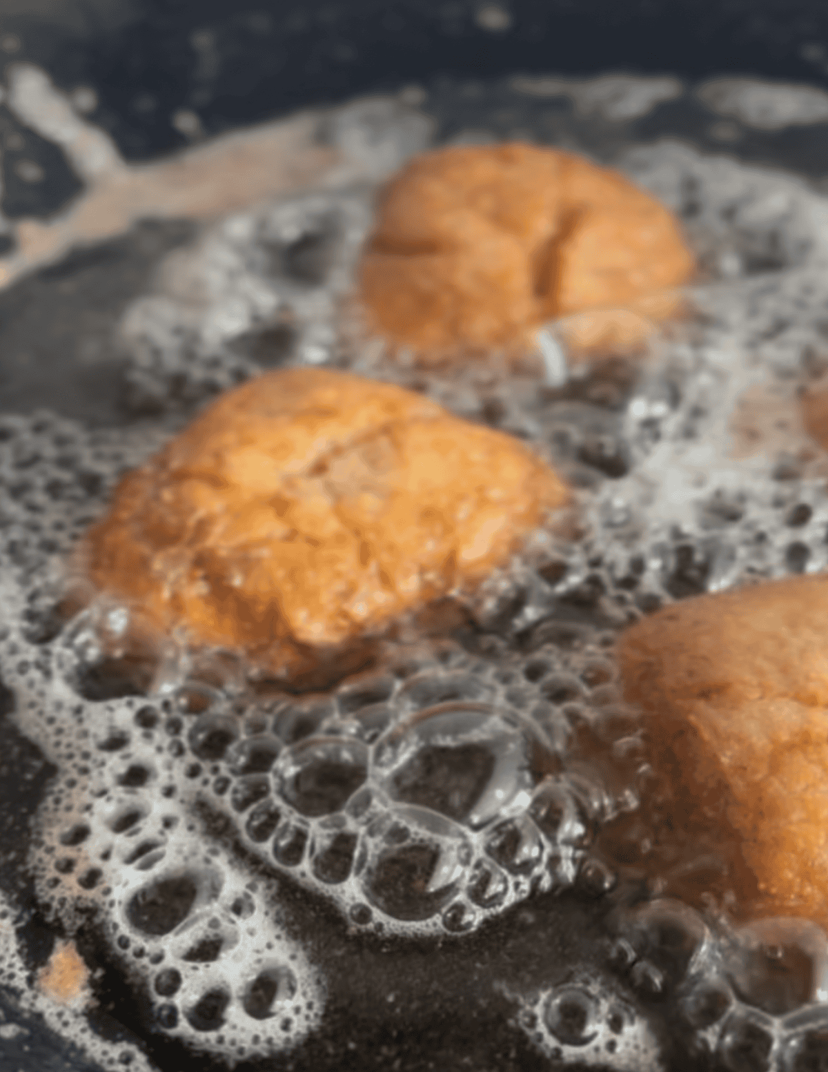 gluten free beignet dough drying in tallow