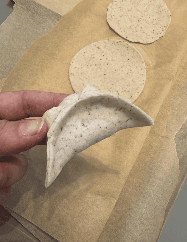 picture of folded gluten free dumpling