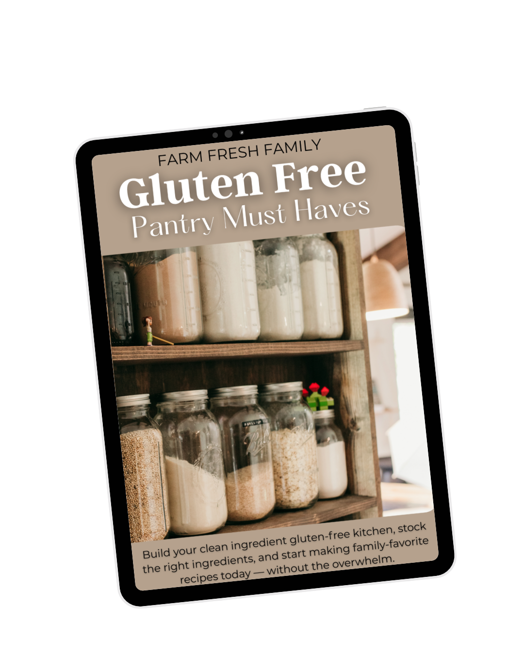 Gluten-free pantry staples stored in jars for healthy, allergy-friendly meals.