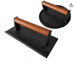 cast iron burger press