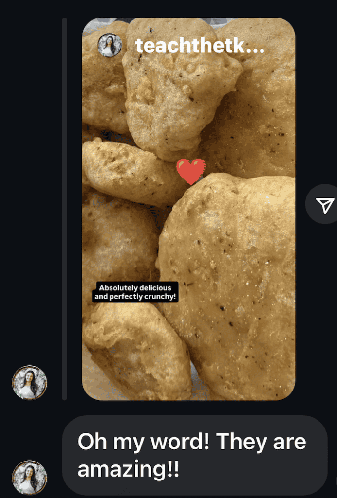 Chicken nugget testimonial