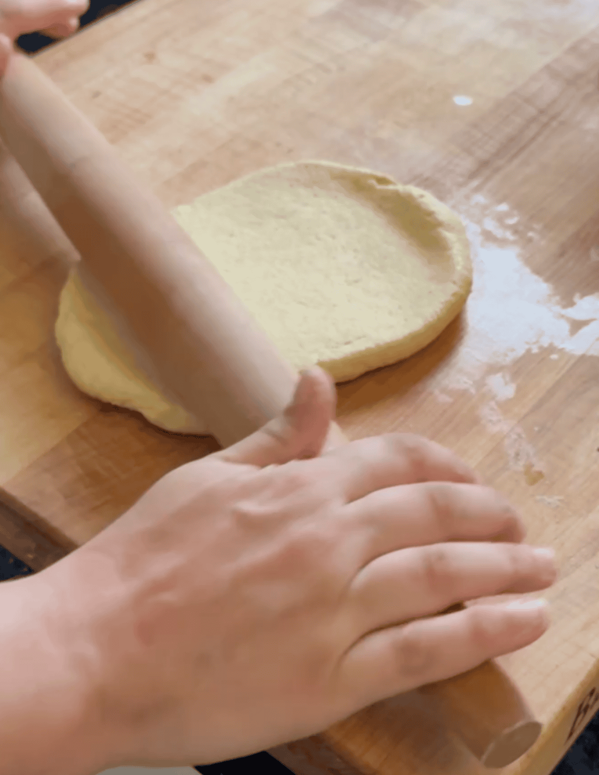 rolling gluten free wonton dough