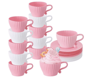 silicone tea cups for cupcakes