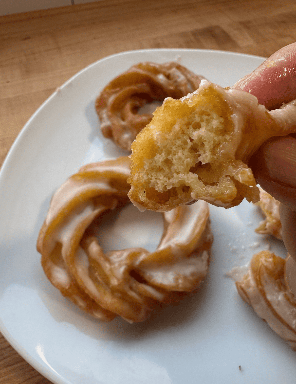 Delicious homemade glazed donuts with soft, fluffy texture and sweet icing. Perfect for breakfast or.