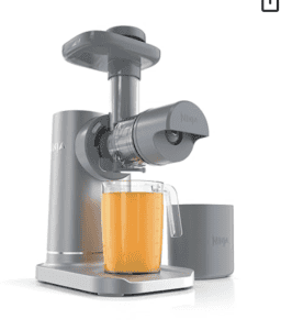 Modern orange juice extractor for fresh, healthy juice.