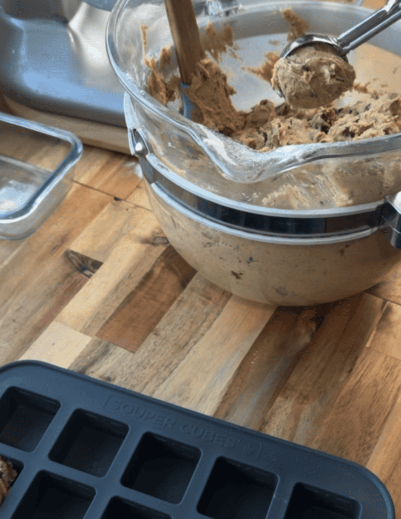 cookie dough and storage container