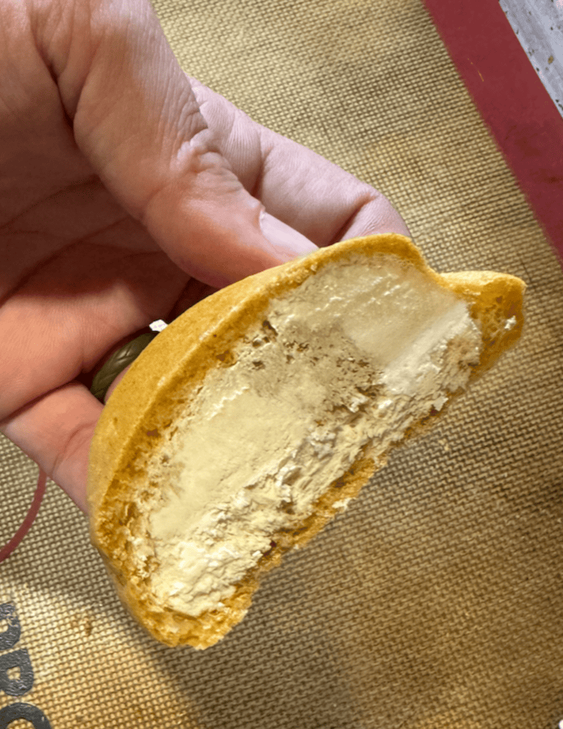 Fresh lemon cookie with creamy filling, homemade and delicious.