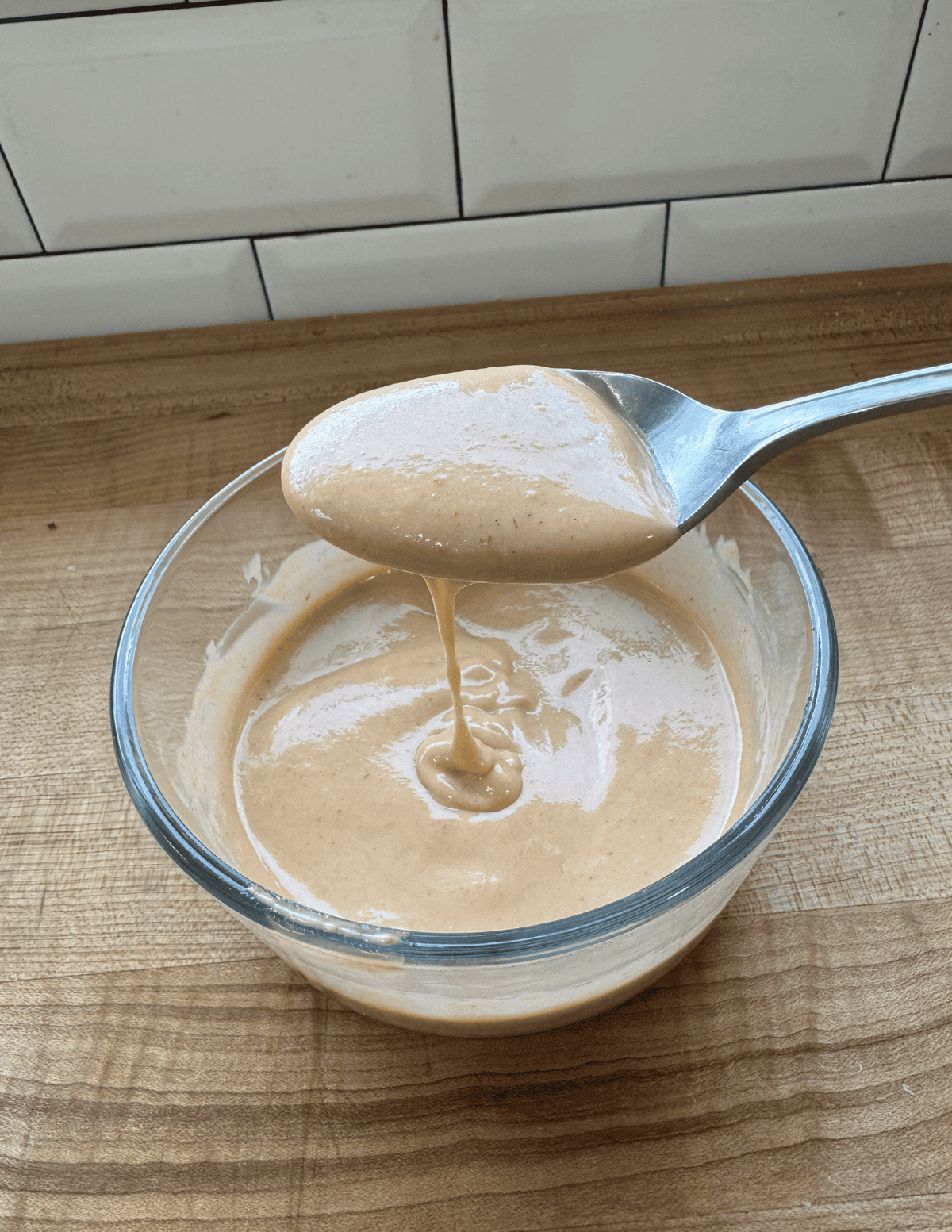 smash burger sauce on spoon
