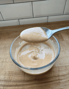 smash burger sauce on a spoon