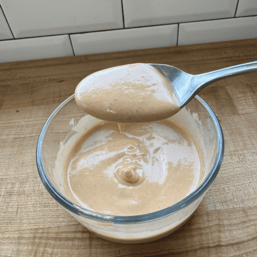 smash burger sauce on a spoon