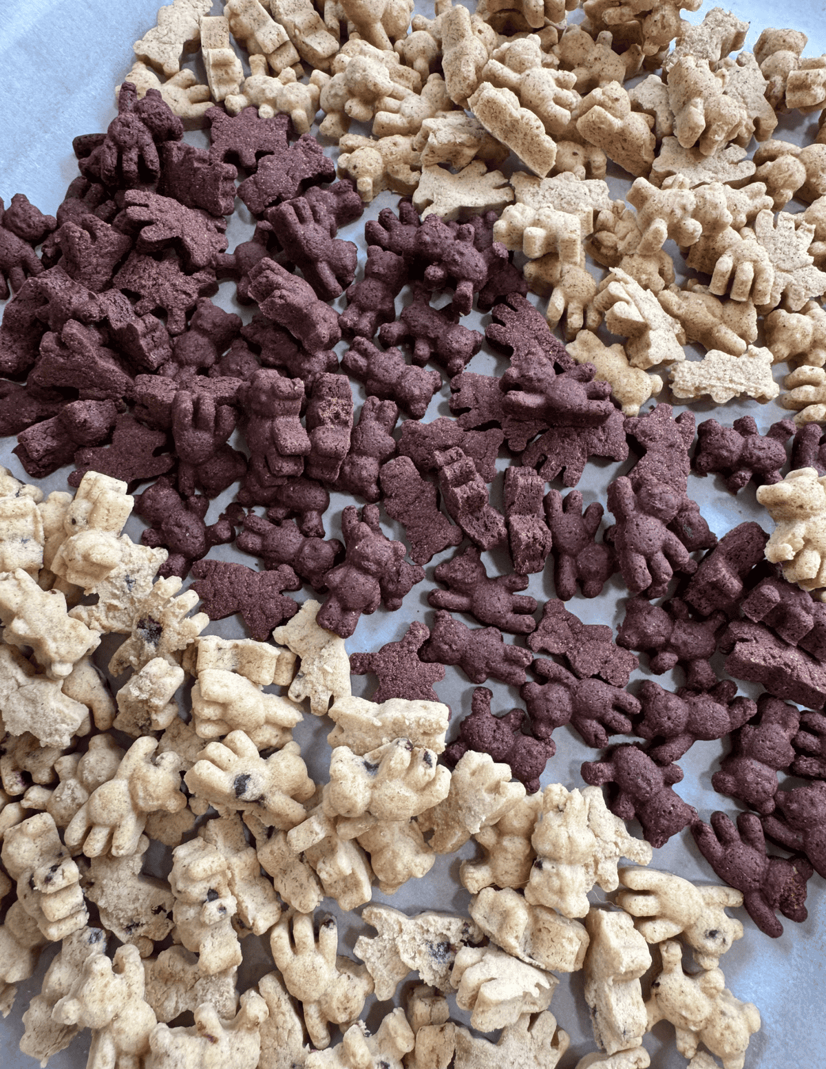 mix of honey, chocolate chip and chocolate teddy grahams.
